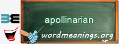 WordMeaning blackboard for apollinarian